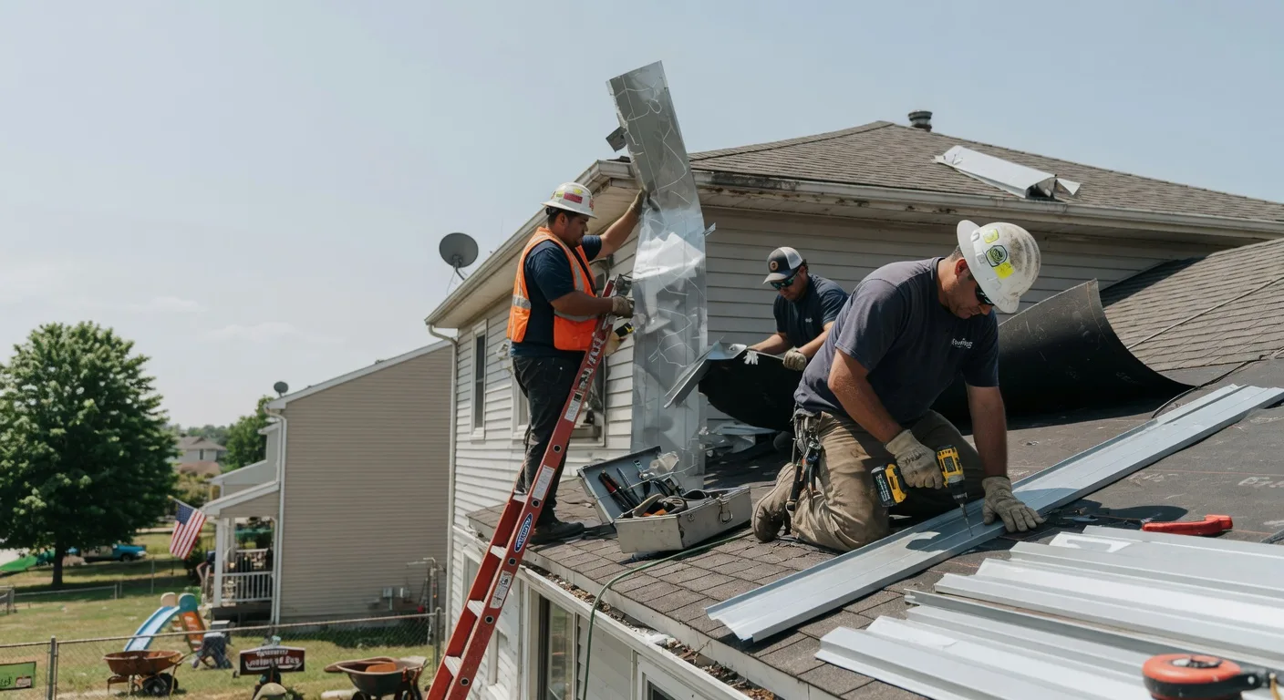 Storm Damage Metal Roof Repair in Austinburg, OH